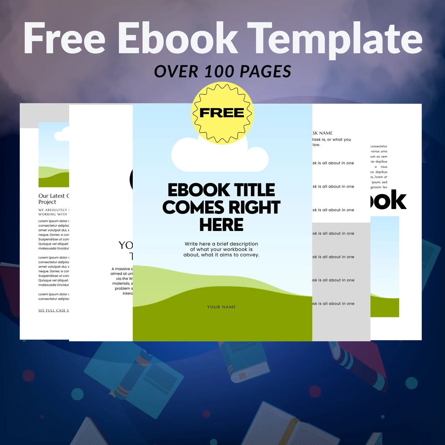 Free Canva eBook Template (100+ Pages) – Editable eBook Design Template for Digital Marketers & Creators