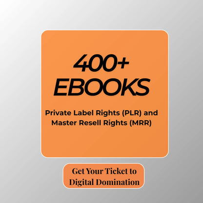 400+ Ecommerce & Digital Marketing eBooks Bundle – PLR & MRR Resell Rights Included