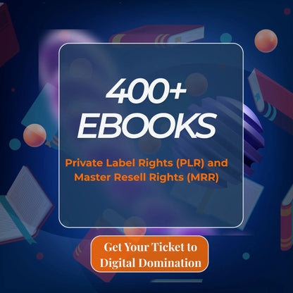 400+ Ecommerce & Digital Marketing eBooks Bundle – PLR & MRR Resell Rights Included